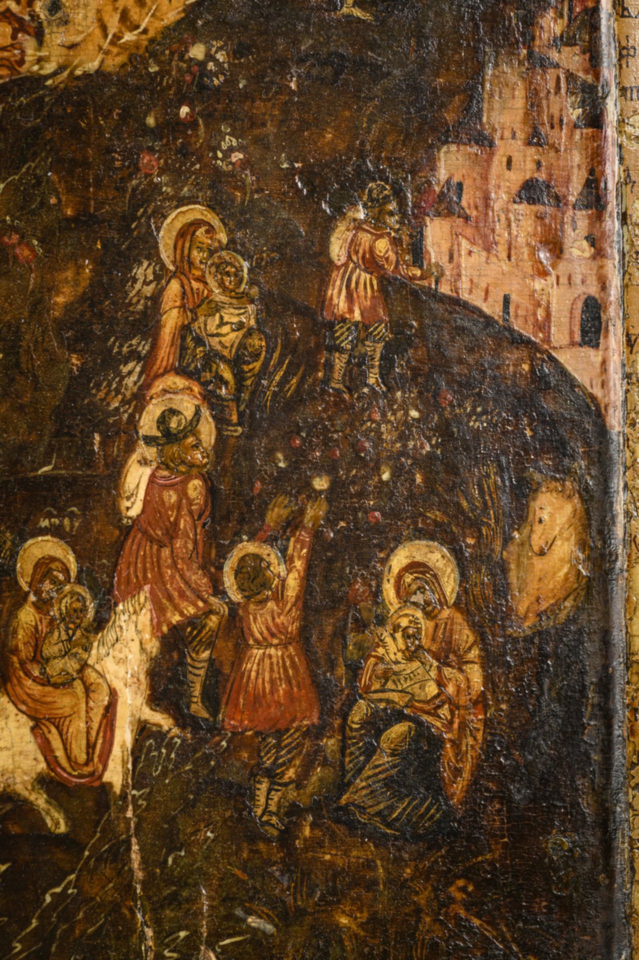 Icon 'scenes from the childhood of Christ' (29.5x25.5cm) (*) - Image 4 of 4