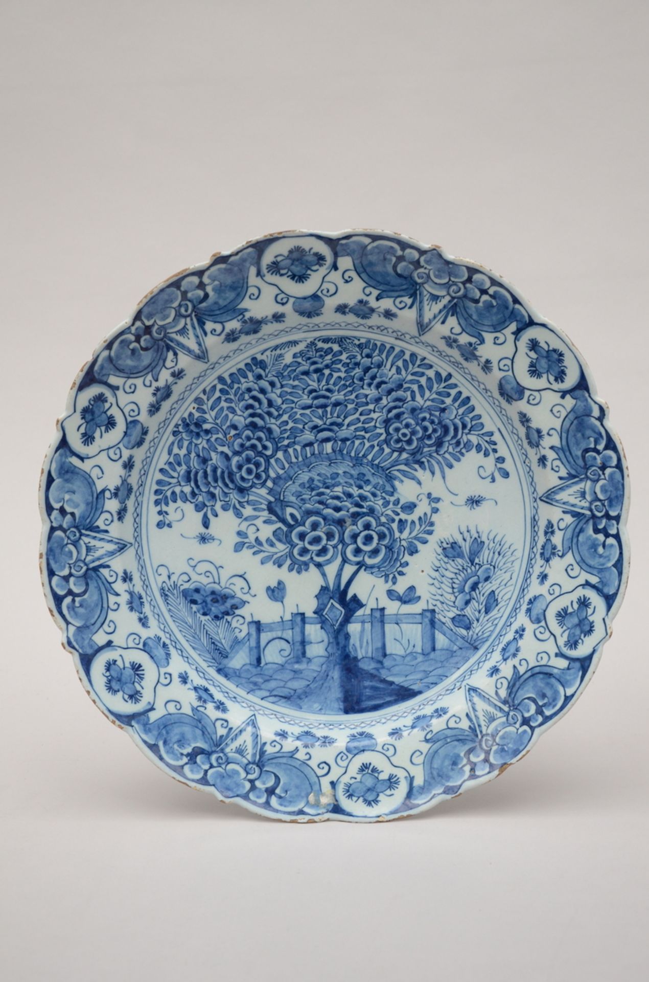 Delft blue plate + six plates 'Tea tree' (dia 25 - 34 cm) (*) - Bild 3 aus 4