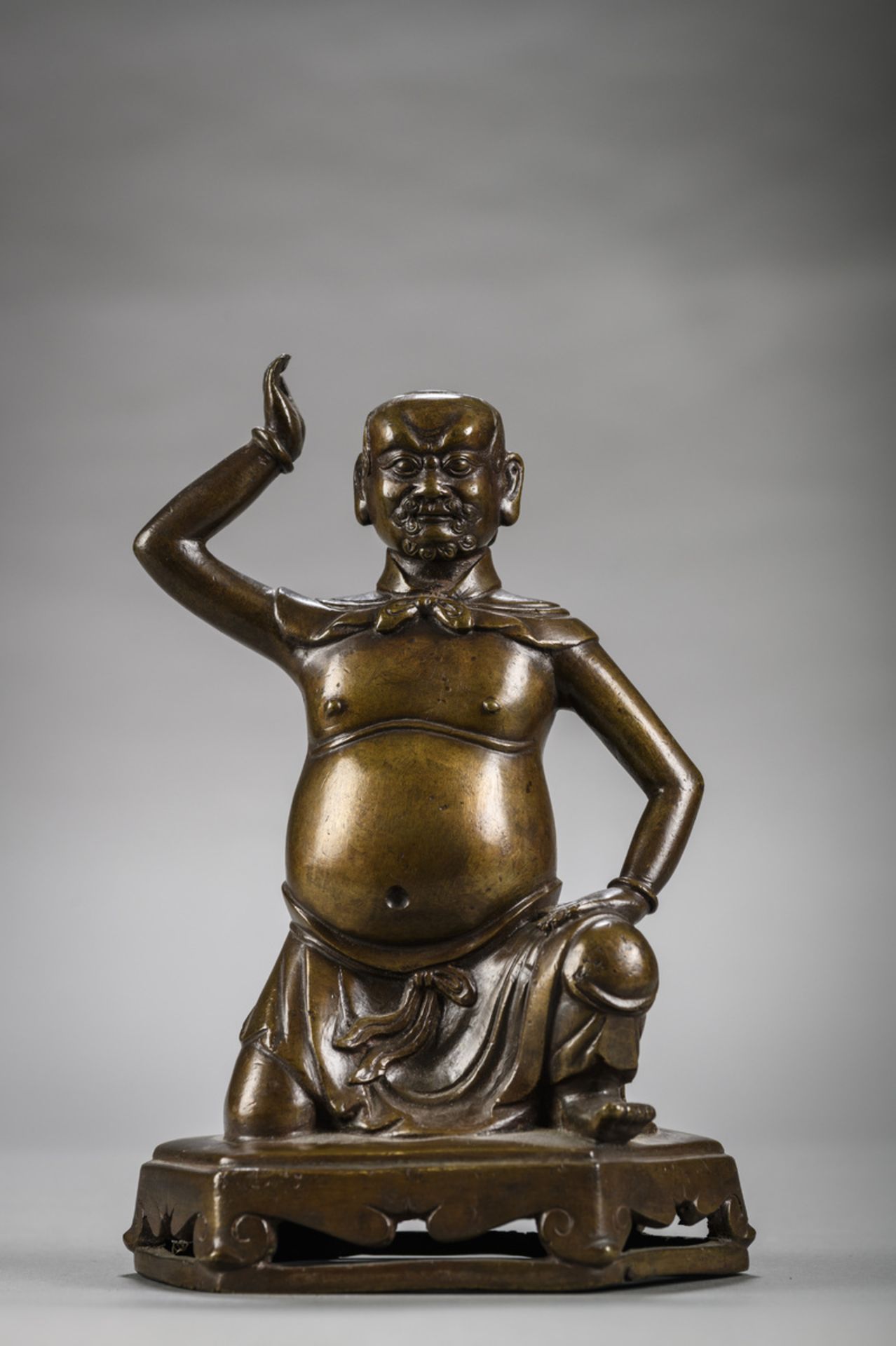 Bronze sculpture 'foreign servant', China 17th century (h22cm) (*)