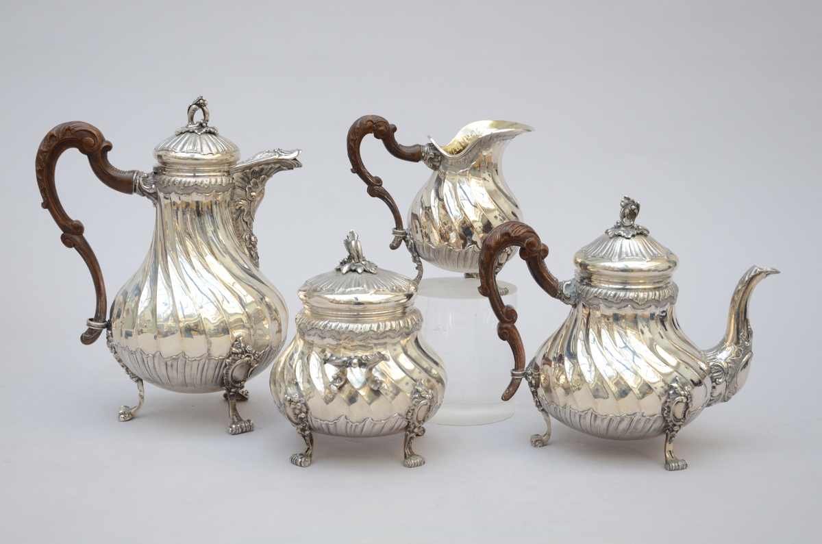 A four-piece silver coffee set in Louis XV style (*) - Image 2 of 5