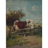 Schouten: painting (o/c) 'Cows in a landscape' (80x60cm)