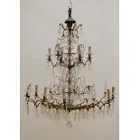 Large chandelier with crystal plaques (H122xdia106)