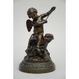 A bronze statue 'amor' (h28.5cm)
