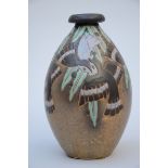Art Deco vase in stoneware, keramis, 'birds' D1230 (h29cm)
