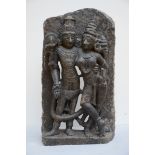 Hindu statue in stone, India (h74 cm) (*)