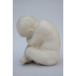 Geo Verbanck: Plaster statue 'child' (h35cm)