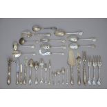 An assembled silver cutlery set, Louis XV style (*)