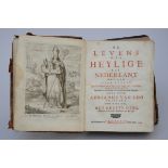 Book: 'de levens der Heylige van Nederlant', 1705 (26x20cm)(*)