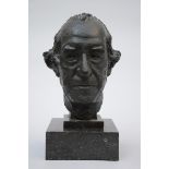 Puvrez: bronze sculpture 'portrait of Edgard Tytgat' (H33cm)