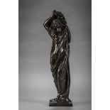 Paul Van De Vin: bronze sculpture 'draped lady' (h67.50cm)