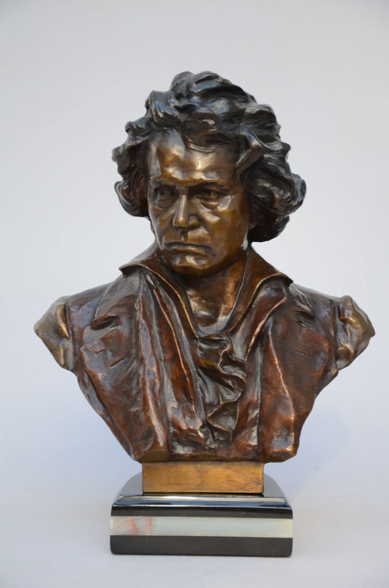 H. Müller: bronze sculpture 'Beethoven' (h44cm)