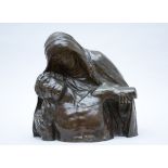 Sarteel: bronze statue of 'Mary with Christ'(51x49x30cm)