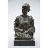 Achille Bentos: bronze bust 'Queen Astrid' (H33cm)