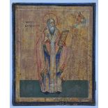 An antique icon (tempera on panel) 'Evangelist' (45x36.5cm (*)