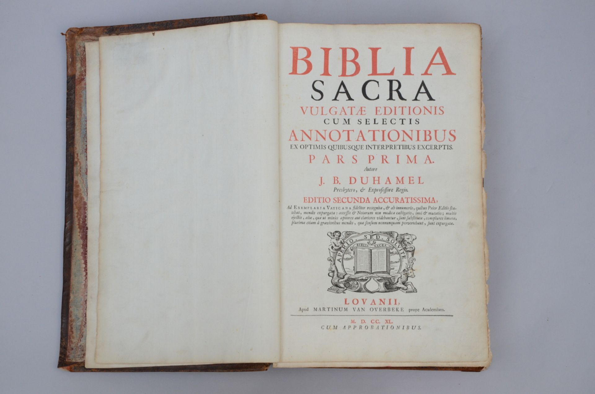 Martinum Van Overbeke: book 'Biblia Sacra', 18th century (42x27cm) - Bild 3 aus 4