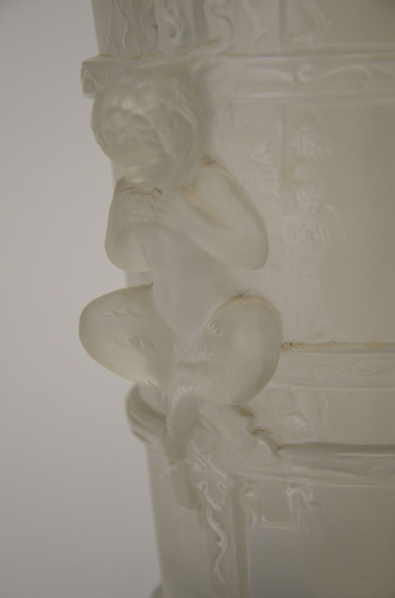 Lalique: glass lamp 'fauns' (H glass 27cm) - Image 3 of 4