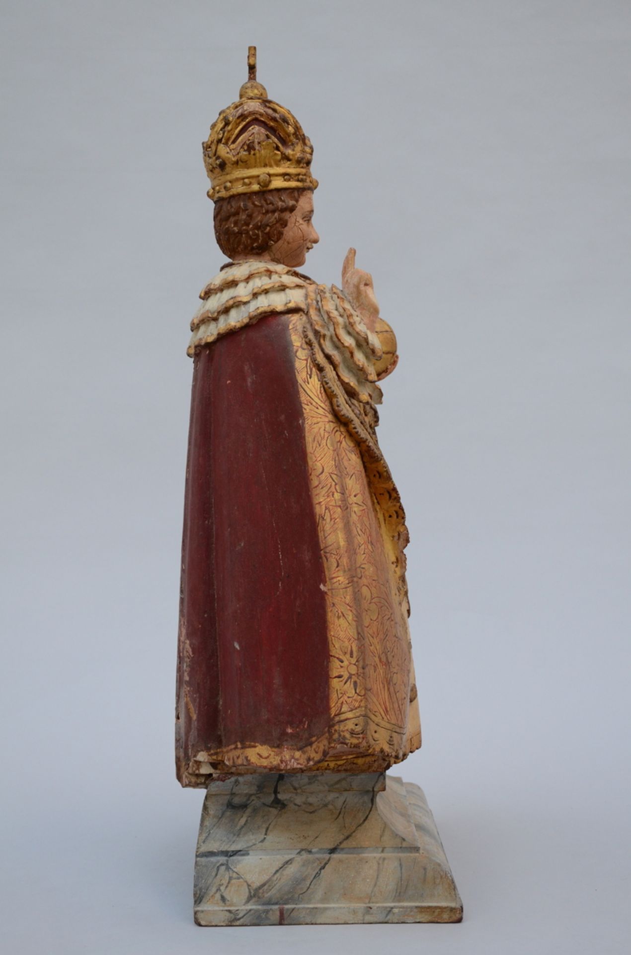 Polychrome sculpture in wood 'Child Jesus' from Goa (h81cm) (*) - Image 2 of 4