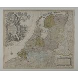 Lotter Matthäus: map 'Les sept provinces' (49x59cm)