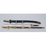 Lot: 3 Chinese swords (92 - 108 cm)