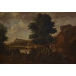 Anonymous (17th - 18th century): painting (o/c) 'pastoral scene' (77x111cm) (*)