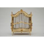 Louis XV style bird cage in patinated wood (65x56x35cm)
