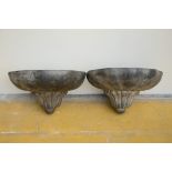 2 large holy water vessels (28x48x37cm)