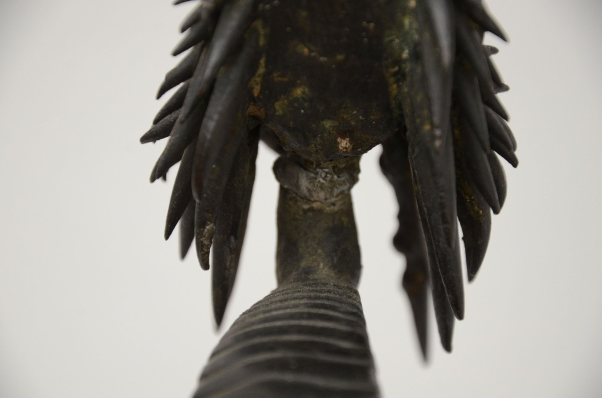 Japanese bronze candle holder 'dragon' (58x28x24cm) (*) - Image 3 of 4