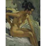 Pierre Grisot: painting (o/c) 'female nude' (41x33cm)