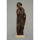 Sculpture in polychrome wood 'evangelist' (h85cm)