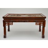 Coffee table with carved plaques China (47x88x50cm)