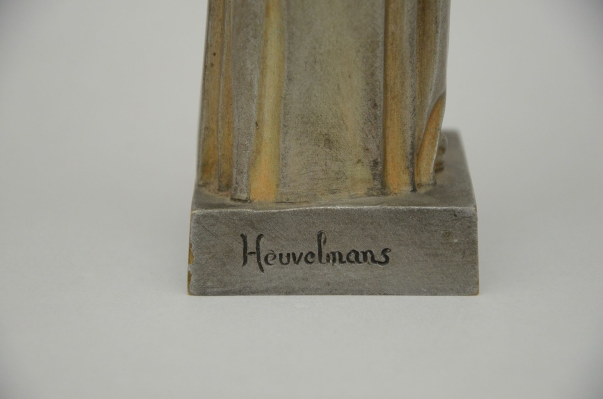 L. Heuvelmans: bronze sculpture 'Madonna with child' (h29.5cm) - Bild 4 aus 4