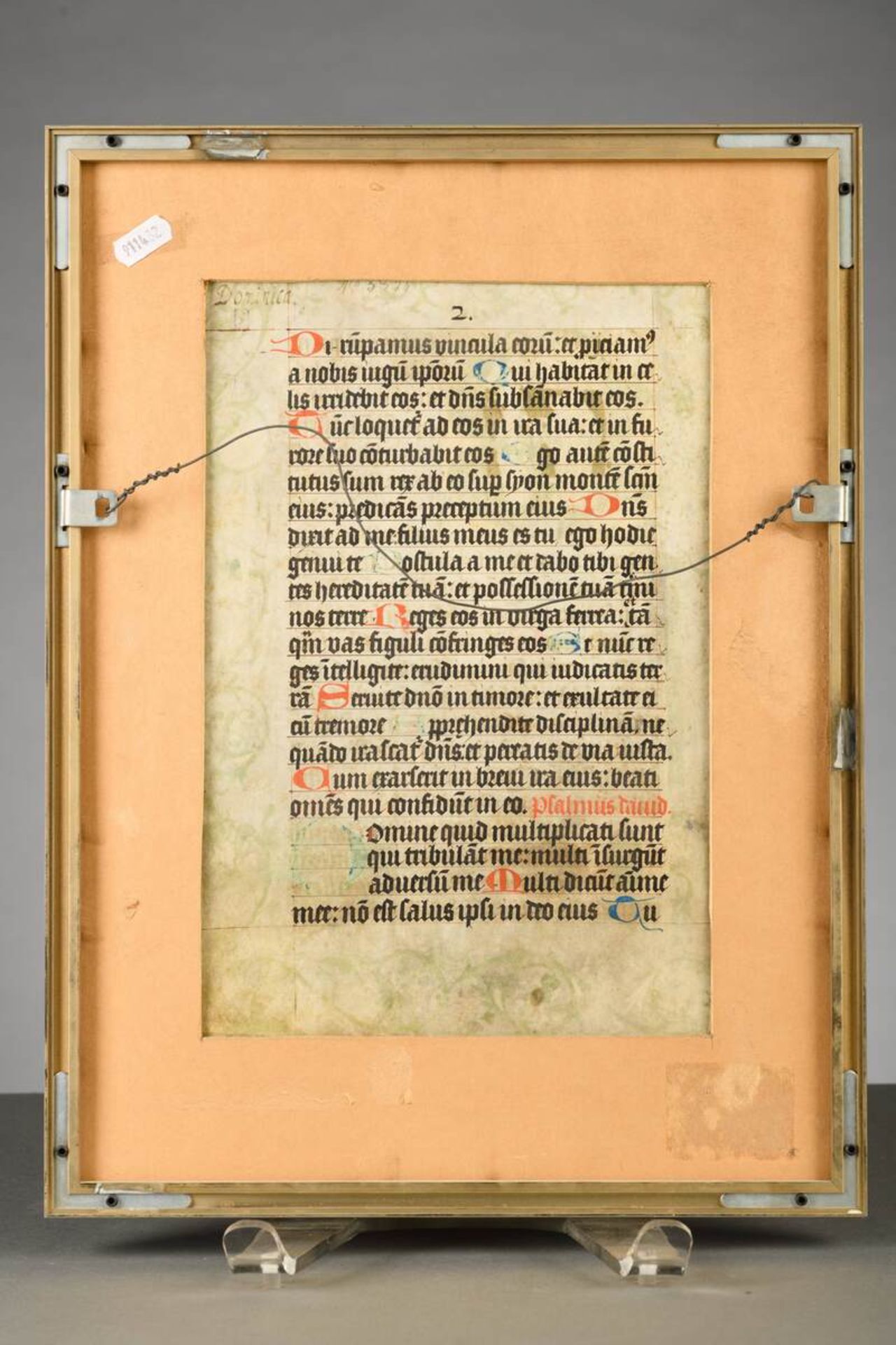 Illuminated handwriting 15th - 16th century (32x22cm) - Image 2 of 5