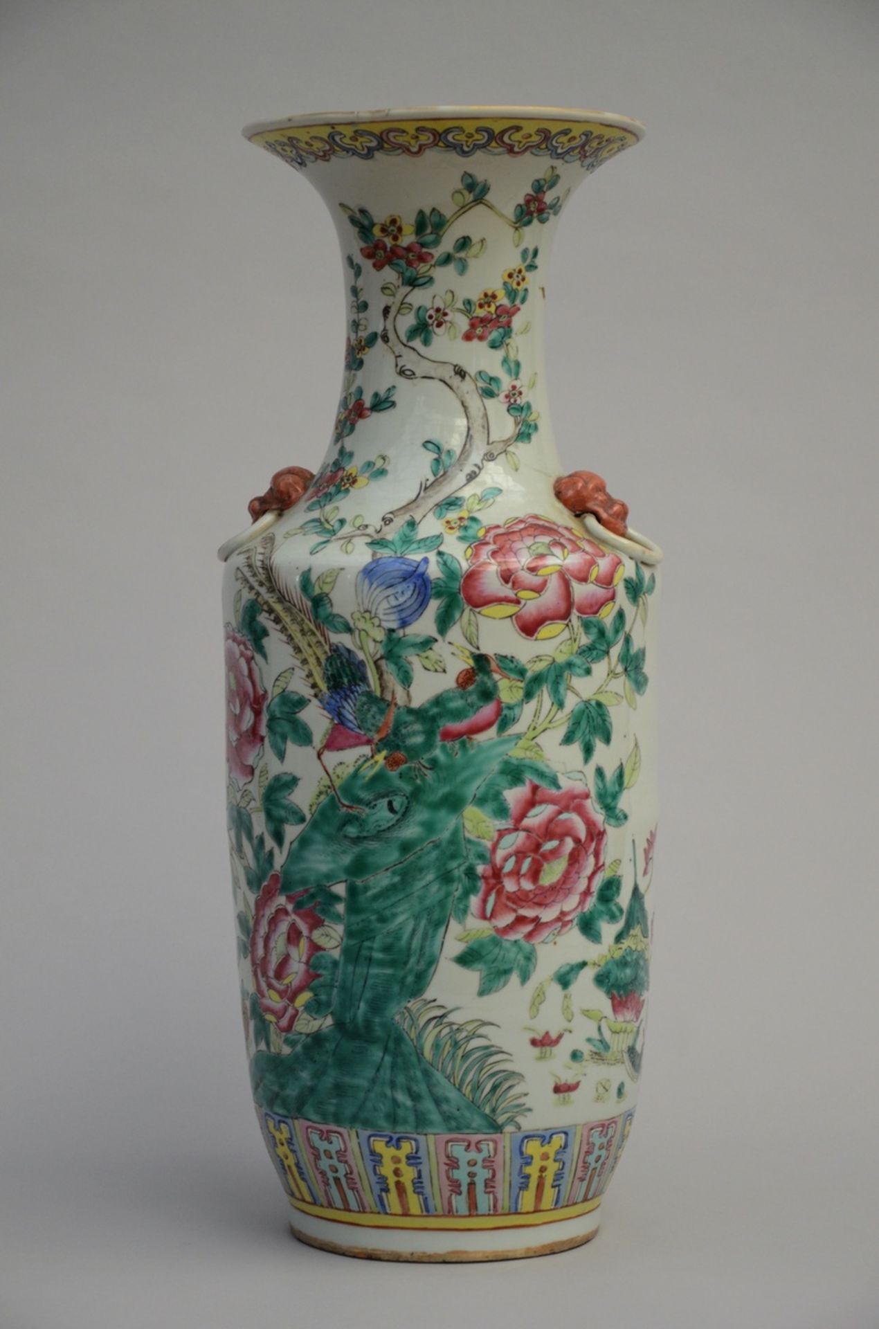 Chinese famille rose vase 'birds and flowers' (h60cm) - Bild 2 aus 4