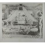 Paul Delvaux: lithograph 'la chambre' edition nr. 70/75 (59x66cm)
