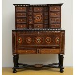 Antique cabinet with inlaywork (160x126x52cm)