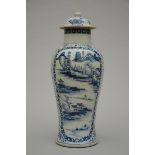 Chinese blue and white vase 'landscape' 18th - 19th century (h53.5 cm) (*)
