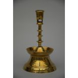 Bronze candlestick circa 1500 (h24.5 dia14.5cm) (*)