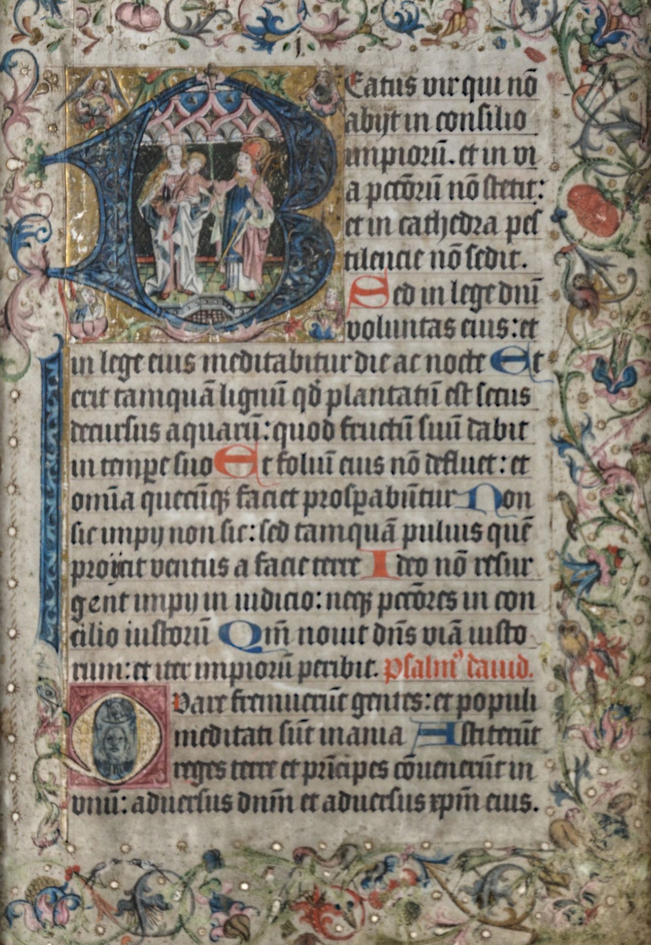 Illuminated handwriting 15th - 16th century (32x22cm) - Image 3 of 5