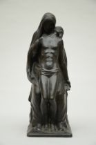 Leon Sarteel: bronze sculpture 'descent from the cross' (61x22x25cm)