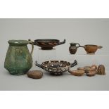 Lot: 10 archeological finds (h from 5 to 16.5cm)
