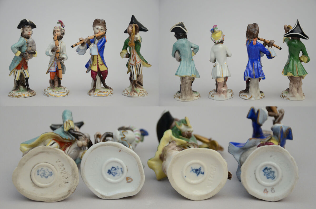 Lot: 19 porcelain statues 'monkey orchestra' (h 10.5cm - 13cm) (*) - Bild 2 aus 5