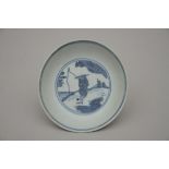 Ko-sometsuke plate in blue and white porcelain from a shipwreck (dia 10.5cm) (*)