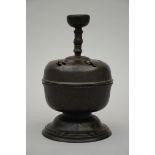 A Japanese incense burner in the shape of a lotus 19th century (h27cm)