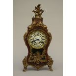 A Louis XV style clock with Boulle inlaywork 'Lieutaud à Paris' (h75cm)