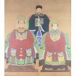 Chinese ancestor portrait 19th century (109x96cm)