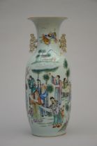 Chinese porcelain vase with double decoration 'sages with scroll' (h58cm) (*)