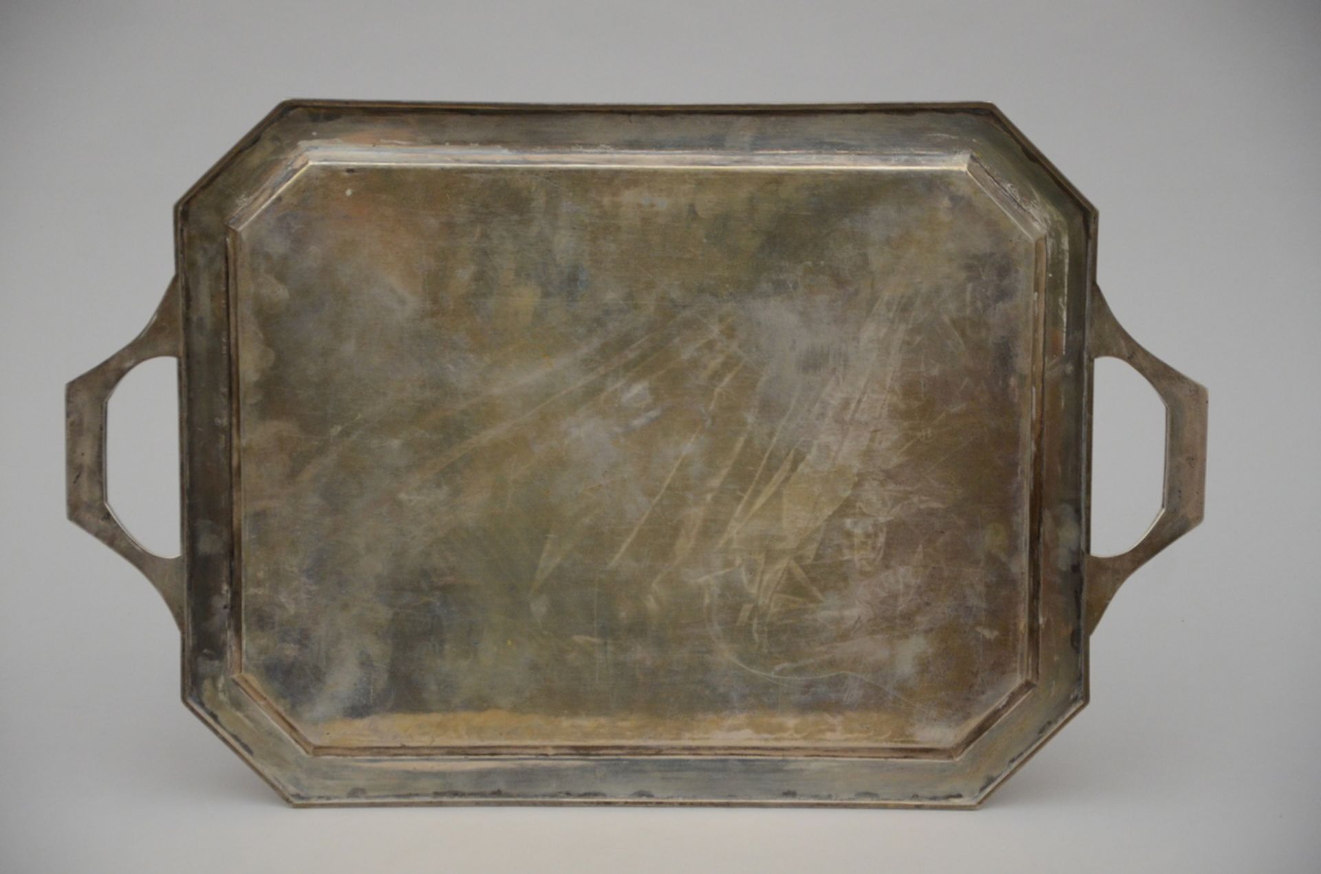 Silver Art Deco platter (35x56cm) - Image 2 of 3