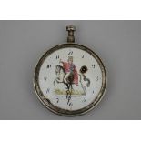 A silver pocket watch 'Napoleon' (dia5.5cm)