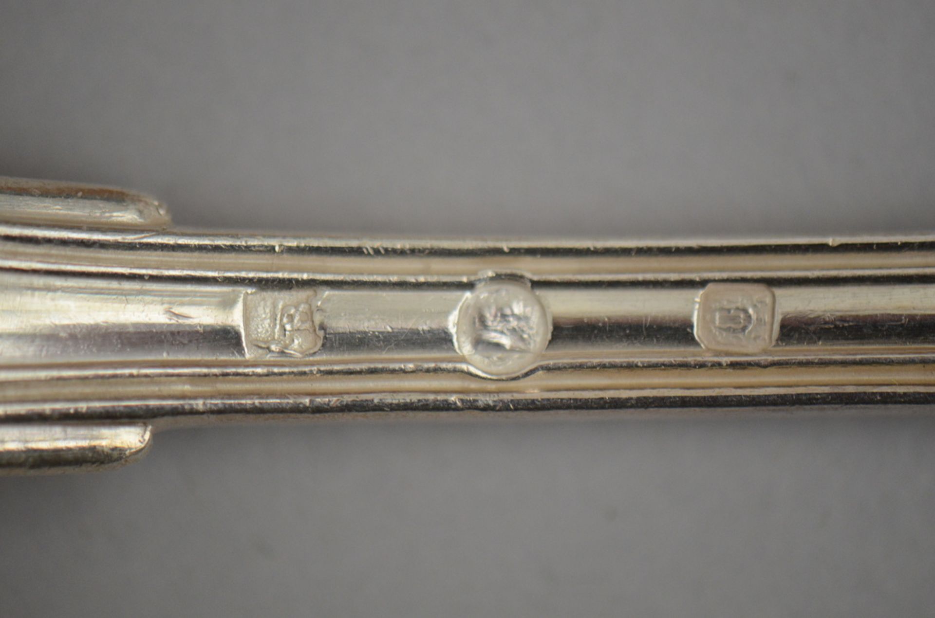 Part of a silver cutlery set 19th century - Image 3 of 4