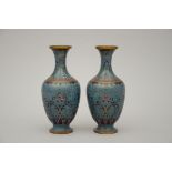A pair of Chinese cloisonné vases (h23.5cm)